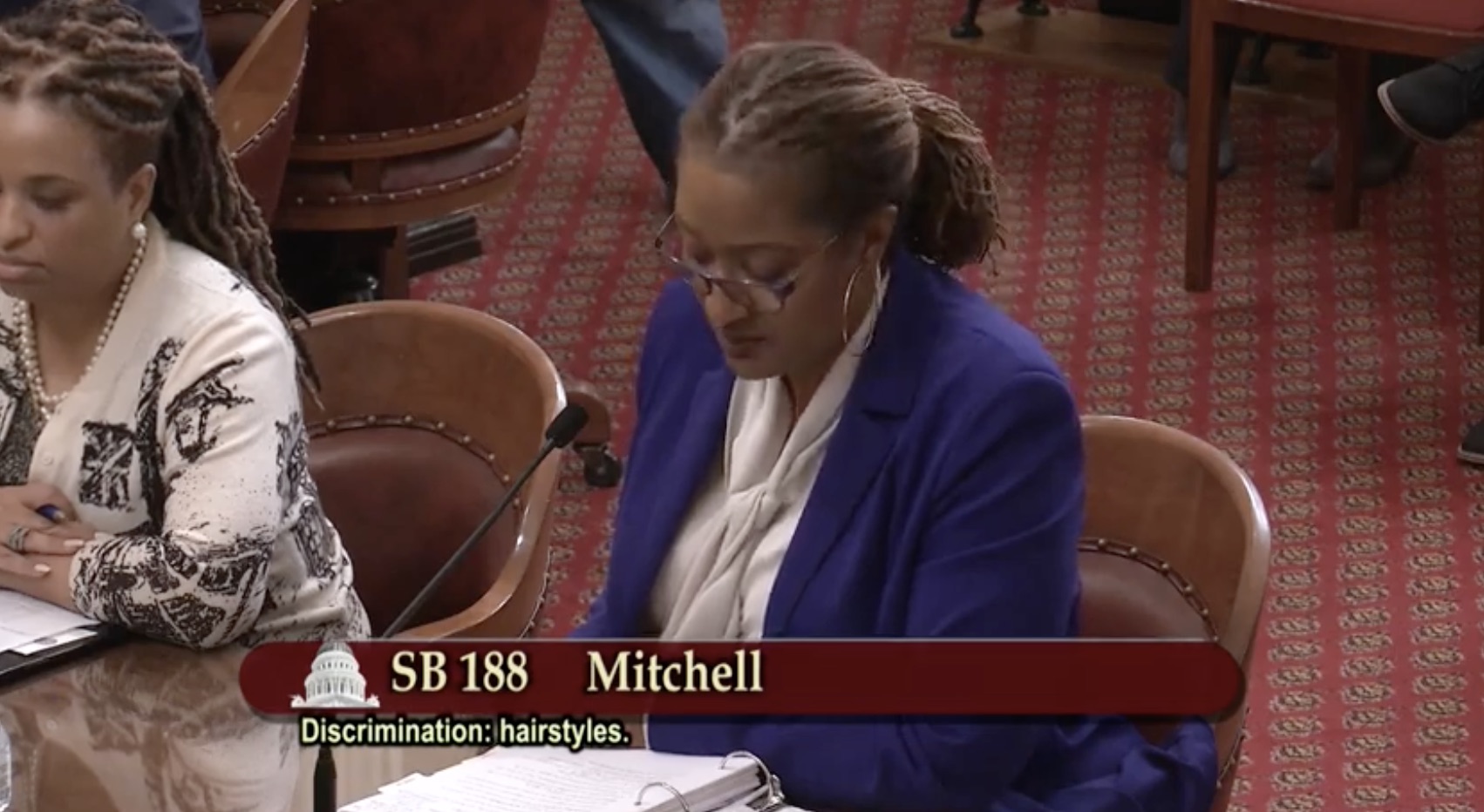 WATCH: Sen. Mitchell Bill to End Discrimination against Hairstyles Worn by Black Women and Men Passes First Policy Hearing