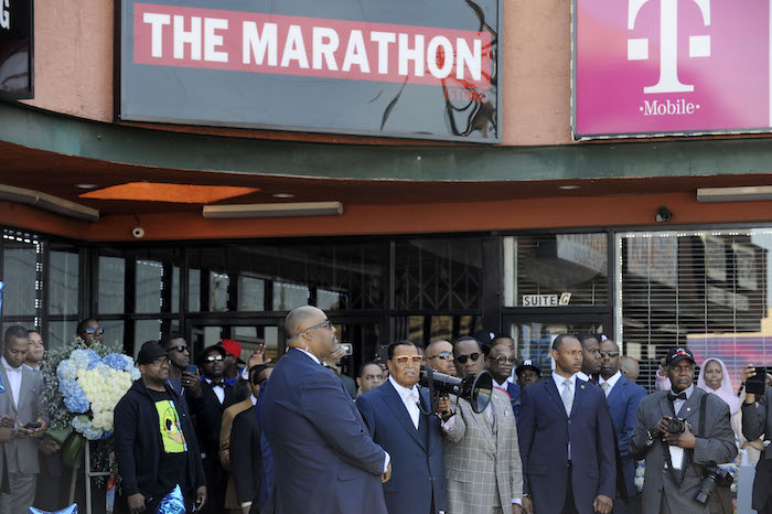 Farrakhan pays respect to life of Nipsey Hussle at vigil in South L.A.