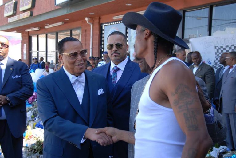 louis farrakhan at rosa parks funeral