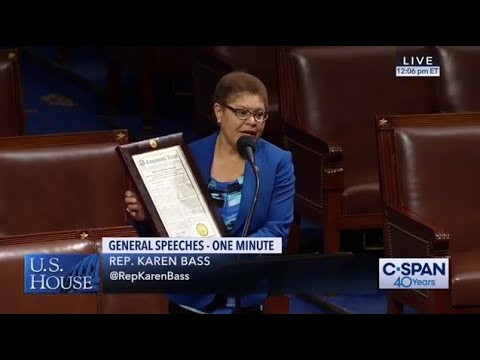 Congressmember Karen Bass Enters Legacy Lived And Left By Nipsey Hussle Into The Congressional Record