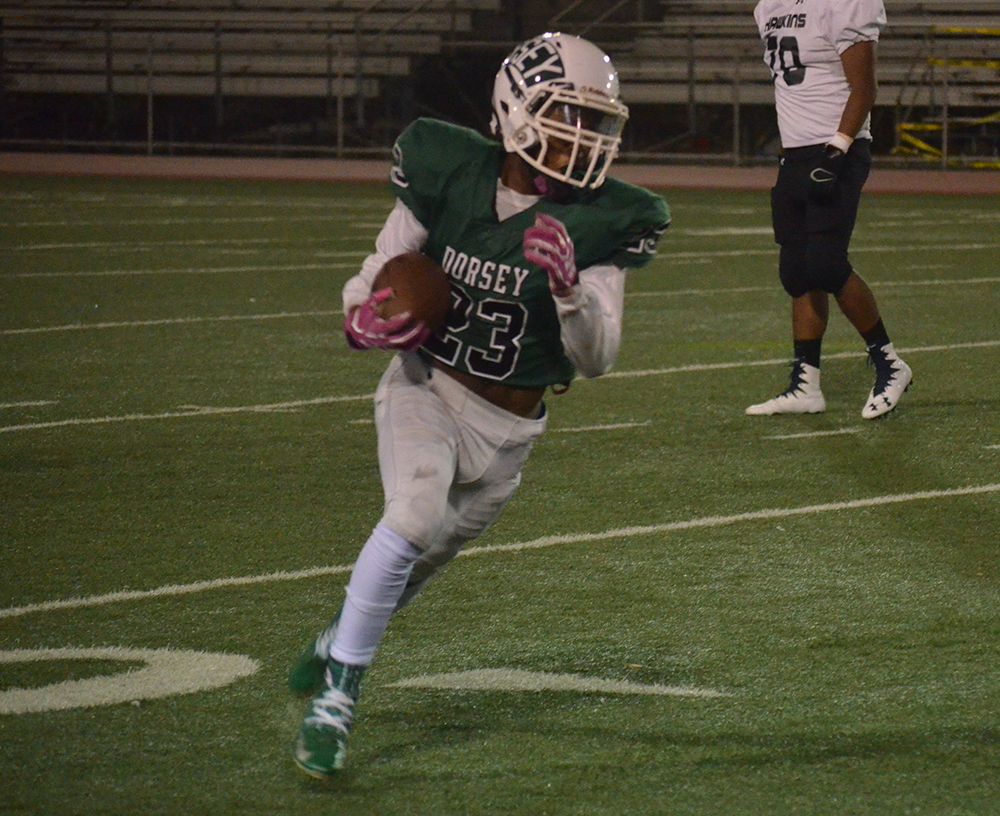 Dorsey Football Beats Hawkins at Homecoming Game