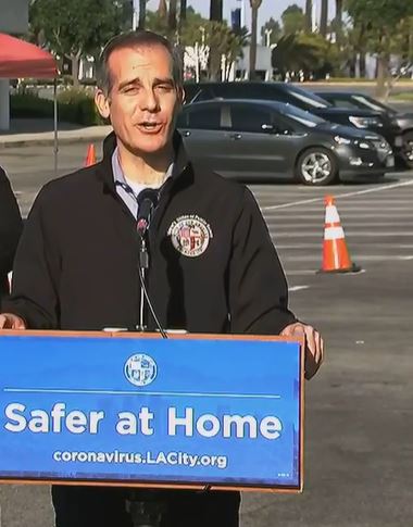 Los Angeles City Mayor Speaks with Experts from Medical and First Response Industries about COVID-19 Pandemic