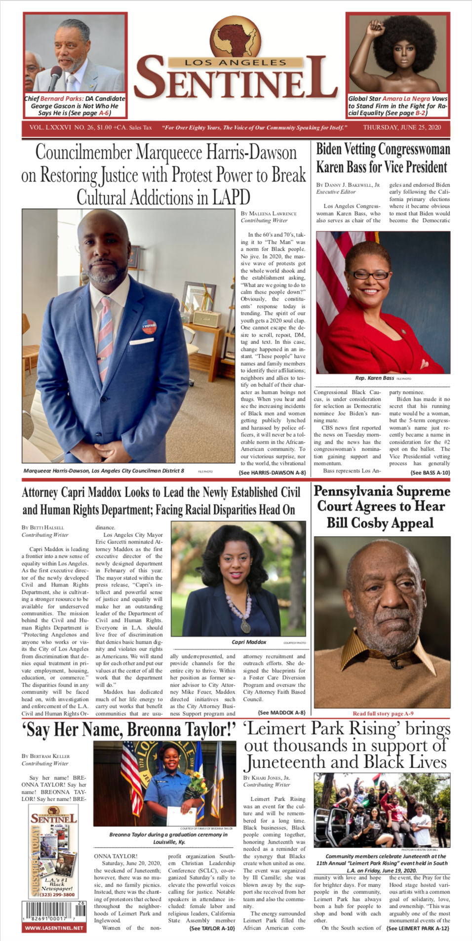 June 24, 2020 - Los Angeles Sentinel | Los Angeles Sentinel