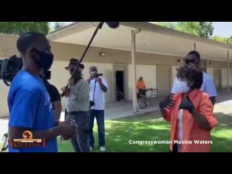 WATCH: Congresswoman Maxine Waters speaks at Wondalunch food giveaway in Watts