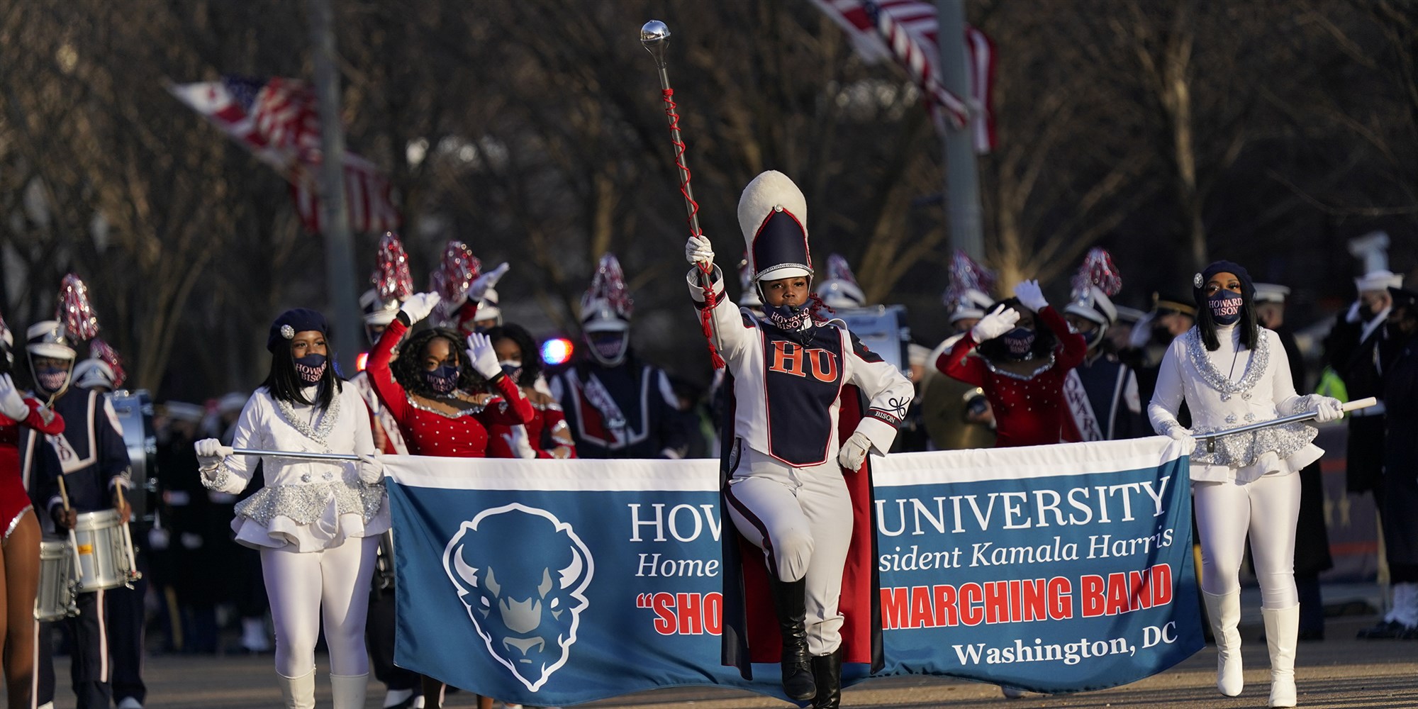 Howard University Showtime Marching Band Escorts Kamala Harris for Inauguration