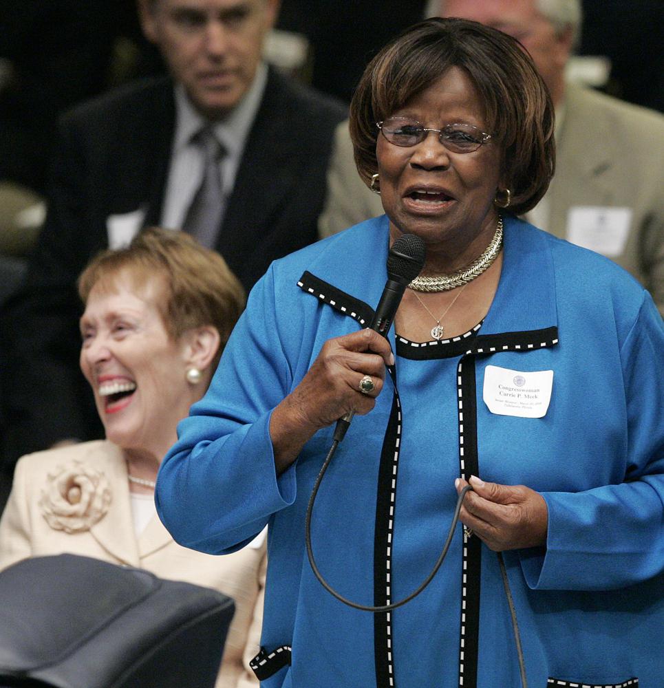 Former US Rep. Carrie Meek remembered as trailblazer