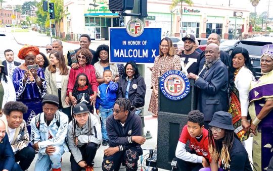 Malcolm X Route Designated in South L.A. Along Crenshaw Blvd. 