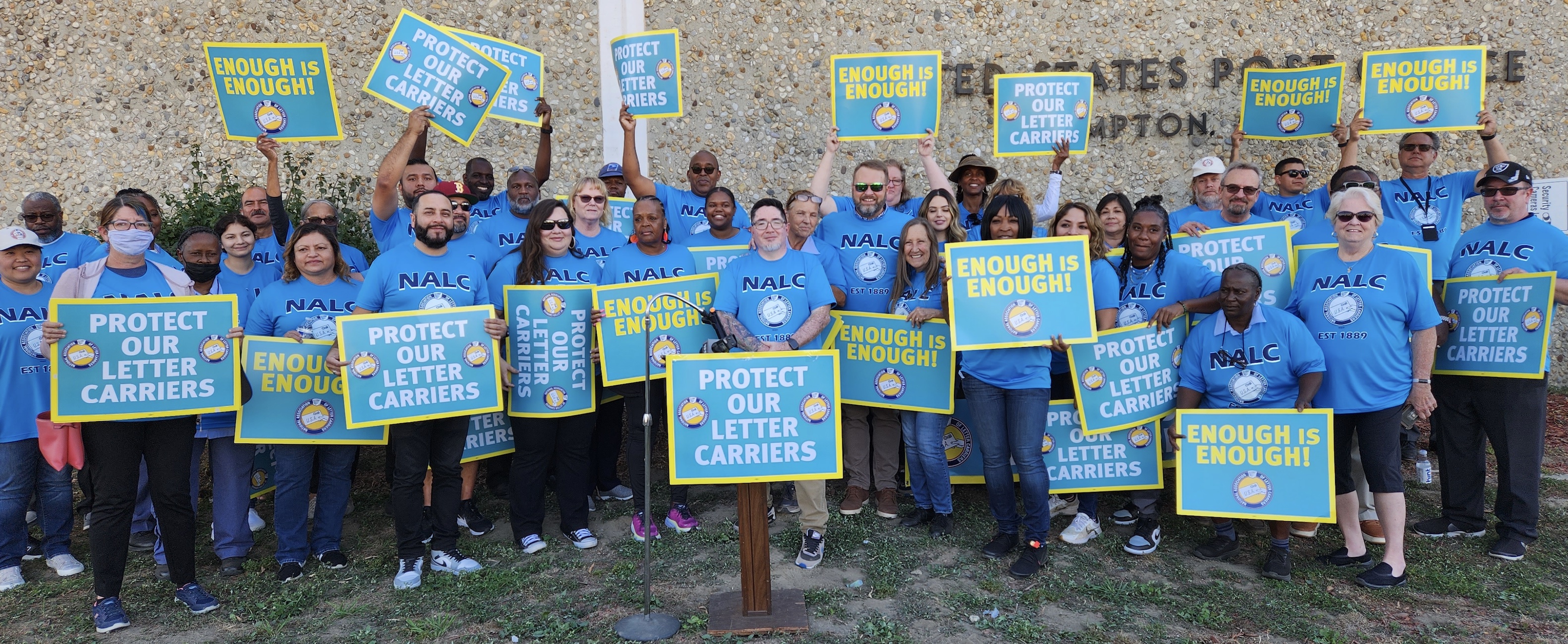 Letter Carriers Hold Rally in Compton