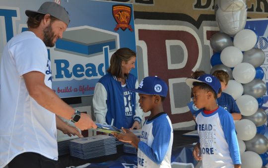 Clayton Kershaw Reads to Emerson Elementary School