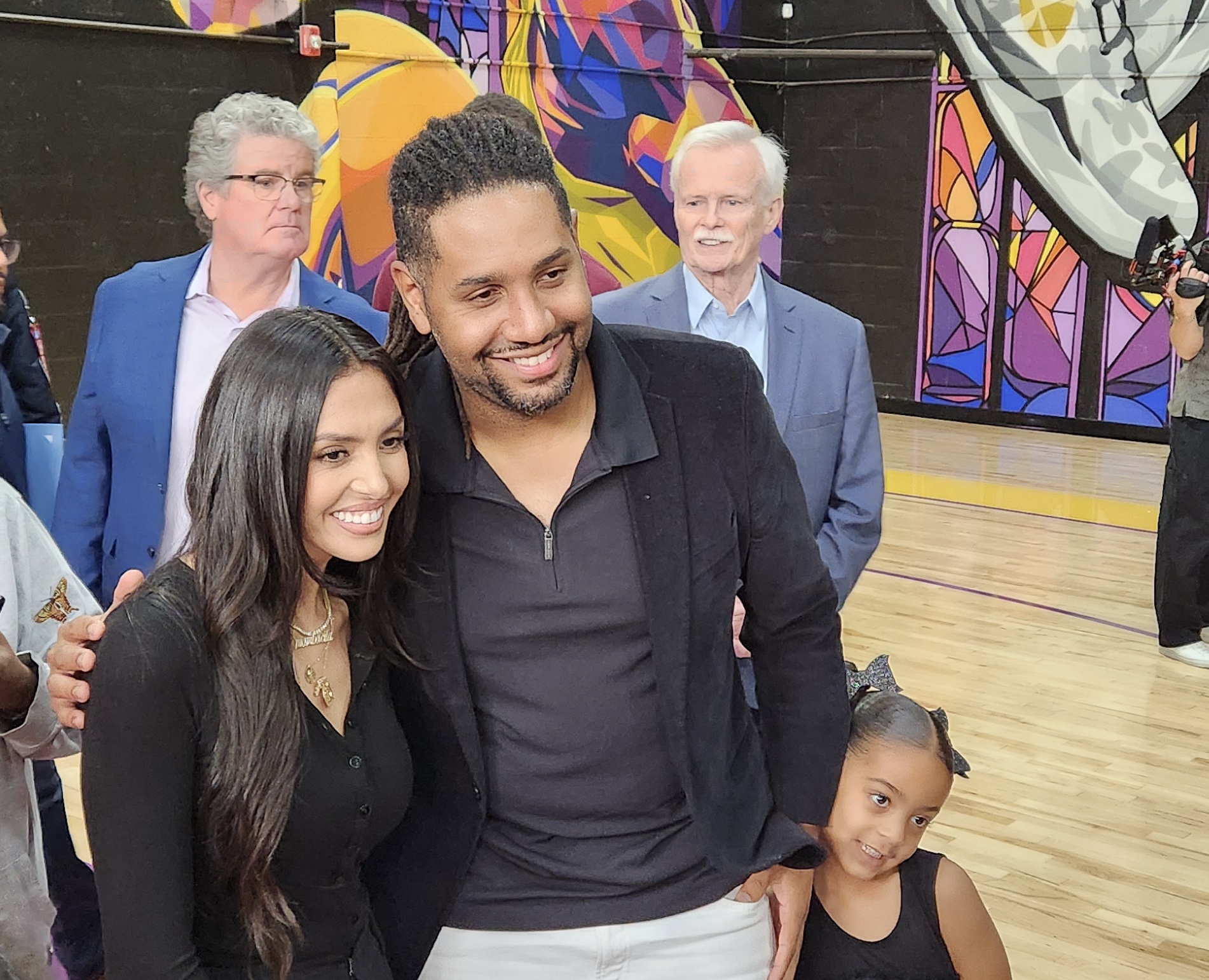 L.A. Lakers, Lakers Youth Foundation, Mamba and Mambacita Sports Foundation Reveal Renovated Gym and Courts in Watts