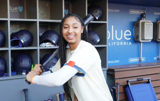 JuJu Watkins Makes Ceremonial First Pitch For Dodgers