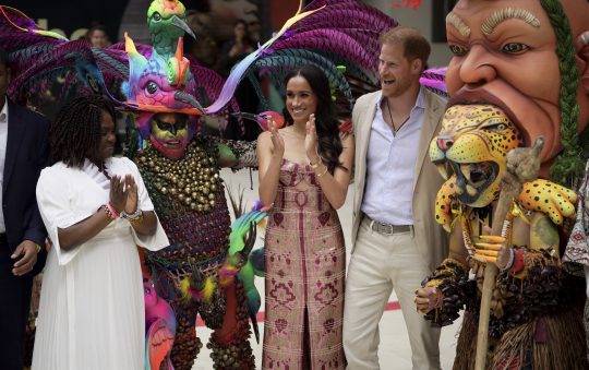 Prince Harry and Meghan arrive in Colombia to promote mental health and combat cyberbullying