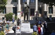 Crowd on hand for unveiling of John Lewis statue at spot where Confederate monument once stood