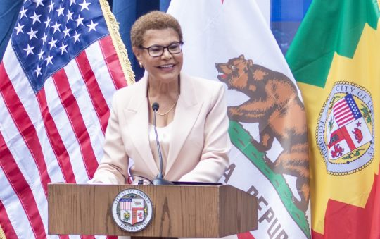 History Made at L.A. City Hall As Olympic and Paralympic Flags Are Unveiled