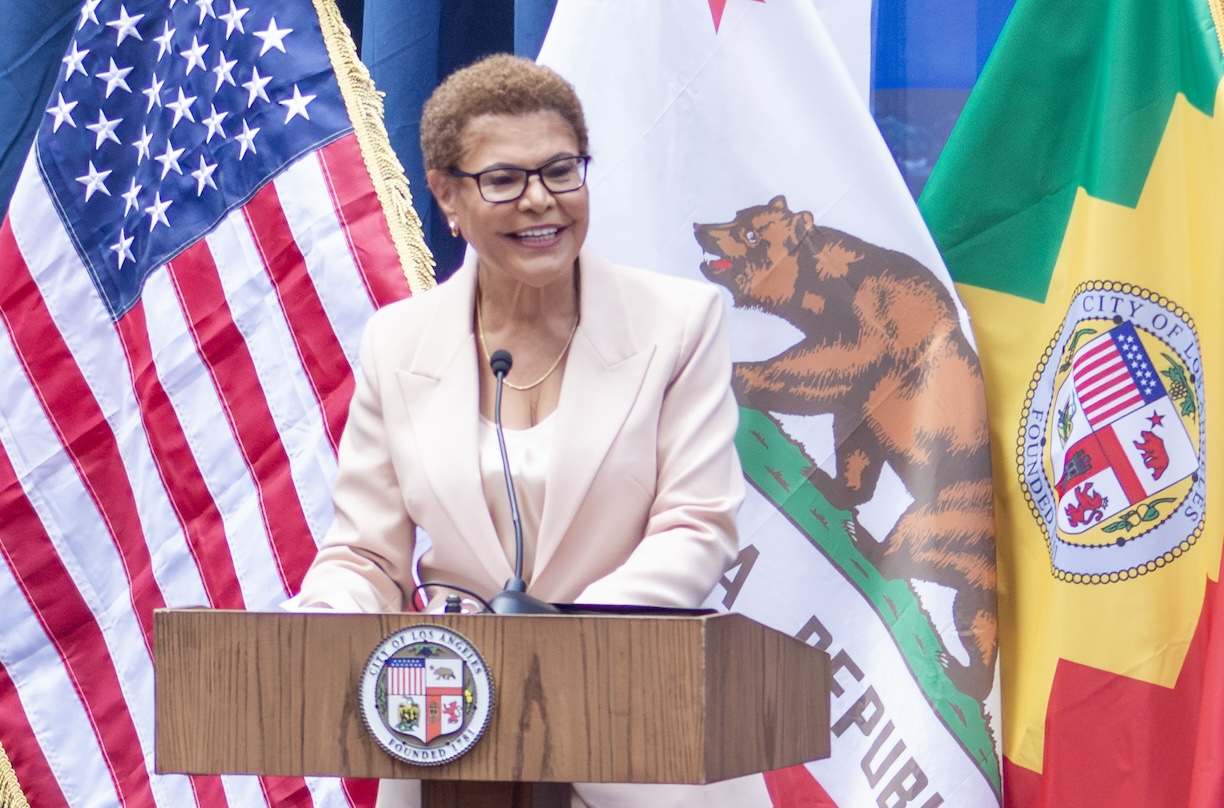 History Made at L.A. City Hall As Olympic and Paralympic Flags Are Unveiled