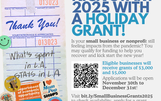 L.A. County Launches Holiday Grants Program to Support Small Businesses and Nonprofits