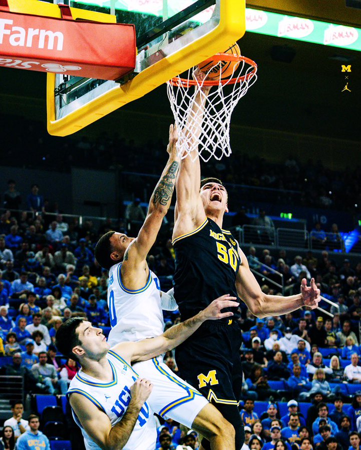 No. 24 Michigan Rolls No. 22 UCLA 94-75; Bruins Drop Second Straight Game